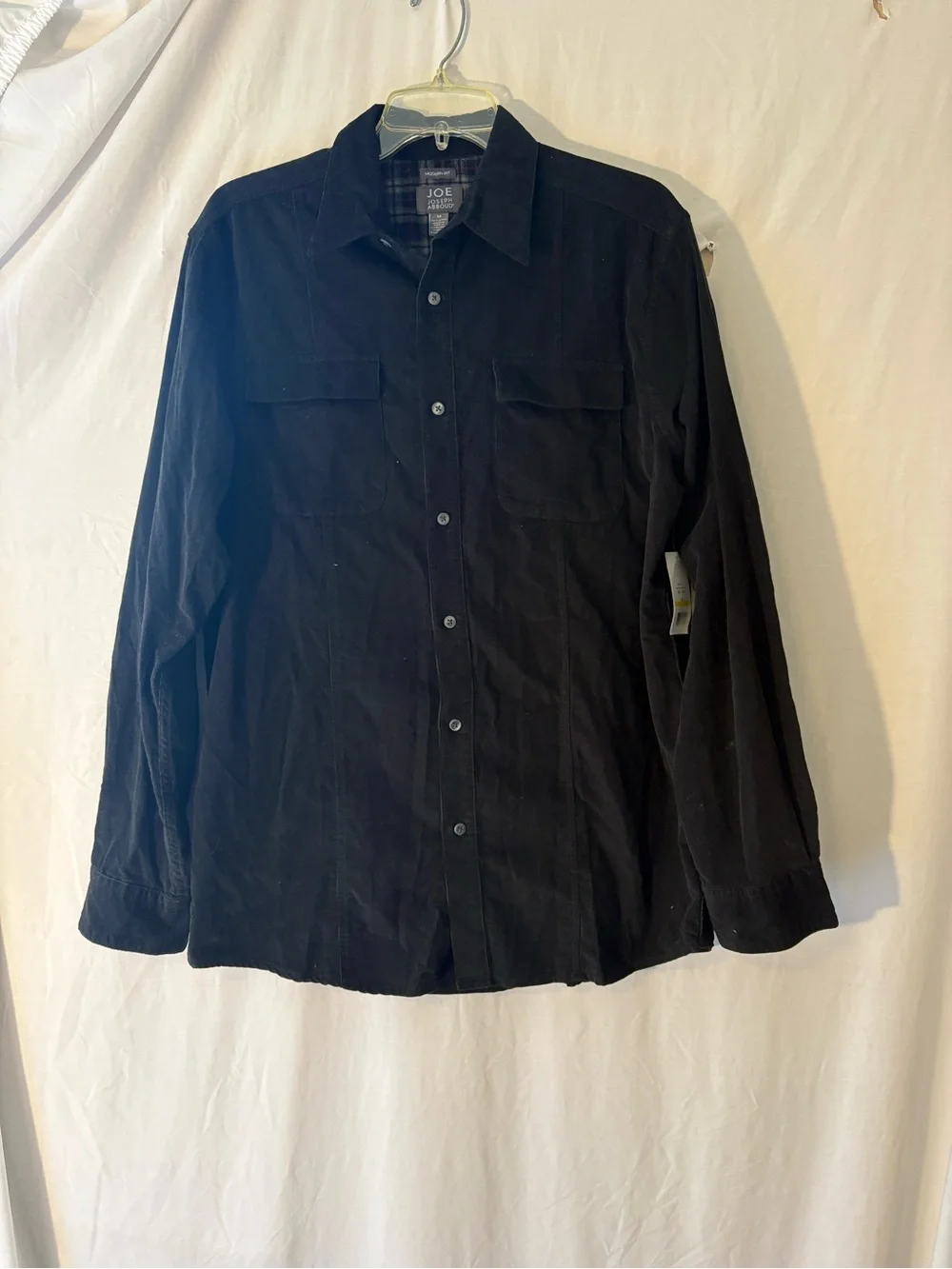 Joseph Abboud Black Lightweight Corduroy Shirt Jacket